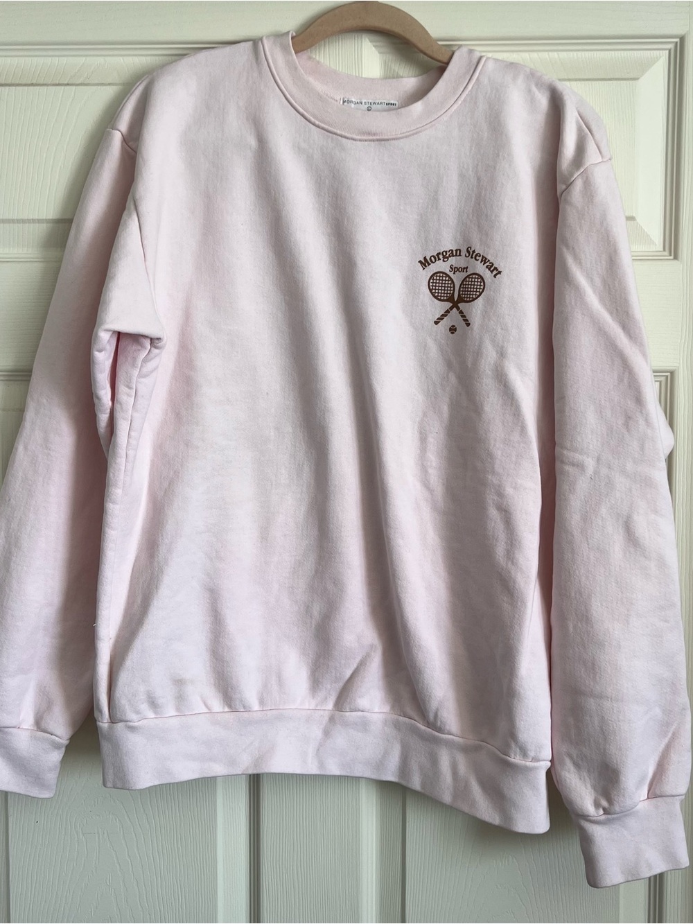 Morgan Stewart Sport Women's Crewneck Sweatshirt in Light Pink